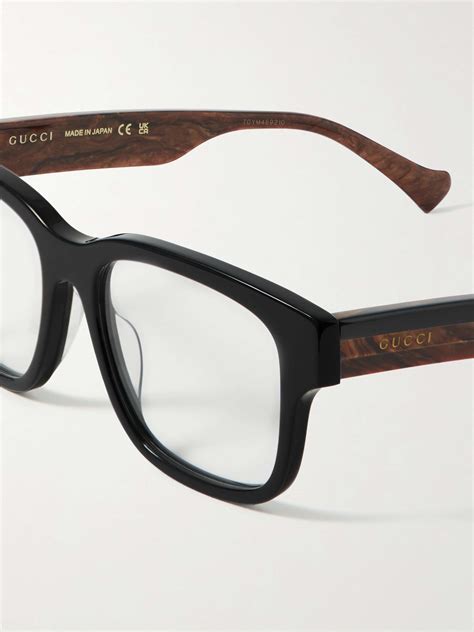 gucci optical leather glasses